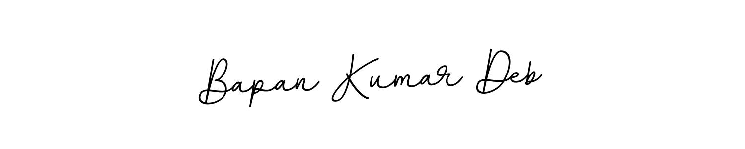Design your own signature with our free online signature maker. With this signature software, you can create a handwritten (BallpointsItalic-DORy9) signature for name Bapan Kumar Deb. Bapan Kumar Deb signature style 11 images and pictures png