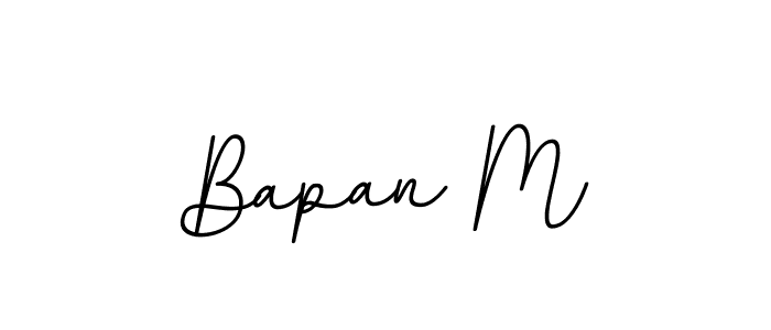 Similarly BallpointsItalic-DORy9 is the best handwritten signature design. Signature creator online .You can use it as an online autograph creator for name Bapan M. Bapan M signature style 11 images and pictures png