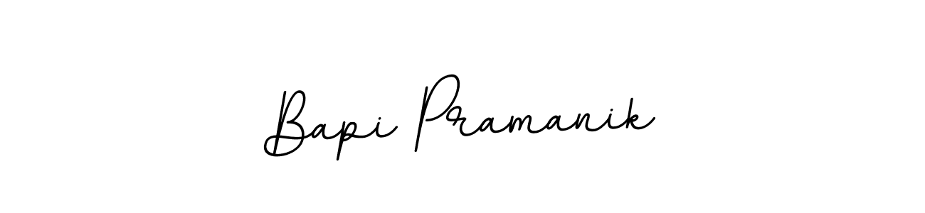 Make a beautiful signature design for name Bapi Pramanik. With this signature (BallpointsItalic-DORy9) style, you can create a handwritten signature for free. Bapi Pramanik signature style 11 images and pictures png