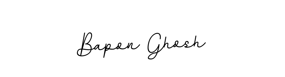 Create a beautiful signature design for name Bapon Ghosh. With this signature (BallpointsItalic-DORy9) fonts, you can make a handwritten signature for free. Bapon Ghosh signature style 11 images and pictures png