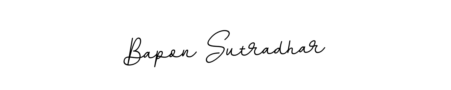 How to make Bapon Sutradhar signature? BallpointsItalic-DORy9 is a professional autograph style. Create handwritten signature for Bapon Sutradhar name. Bapon Sutradhar signature style 11 images and pictures png
