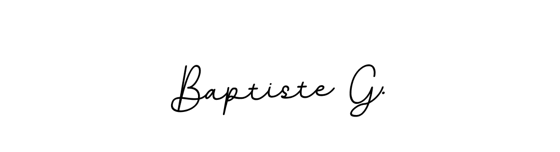 Also You can easily find your signature by using the search form. We will create Baptiste G. name handwritten signature images for you free of cost using BallpointsItalic-DORy9 sign style. Baptiste G. signature style 11 images and pictures png