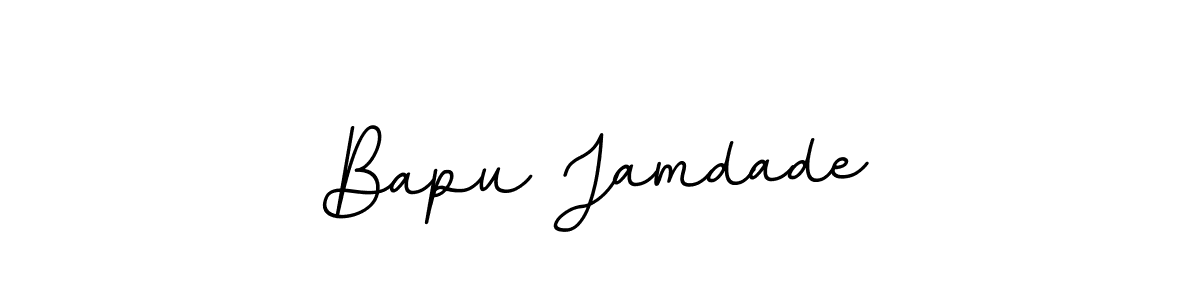 How to make Bapu Jamdade name signature. Use BallpointsItalic-DORy9 style for creating short signs online. This is the latest handwritten sign. Bapu Jamdade signature style 11 images and pictures png