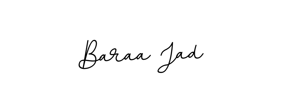 if you are searching for the best signature style for your name Baraa Jad. so please give up your signature search. here we have designed multiple signature styles  using BallpointsItalic-DORy9. Baraa Jad signature style 11 images and pictures png