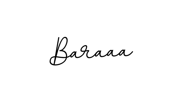 Design your own signature with our free online signature maker. With this signature software, you can create a handwritten (BallpointsItalic-DORy9) signature for name Baraaa. Baraaa signature style 11 images and pictures png