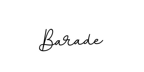 How to make Barade name signature. Use BallpointsItalic-DORy9 style for creating short signs online. This is the latest handwritten sign. Barade signature style 11 images and pictures png