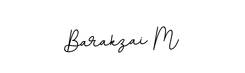 The best way (BallpointsItalic-DORy9) to make a short signature is to pick only two or three words in your name. The name Barakzai M include a total of six letters. For converting this name. Barakzai M signature style 11 images and pictures png