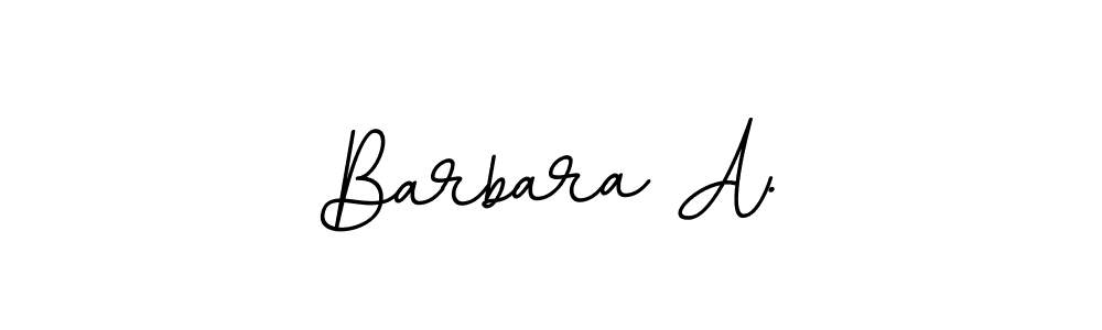 Also You can easily find your signature by using the search form. We will create Barbara A. name handwritten signature images for you free of cost using BallpointsItalic-DORy9 sign style. Barbara A. signature style 11 images and pictures png