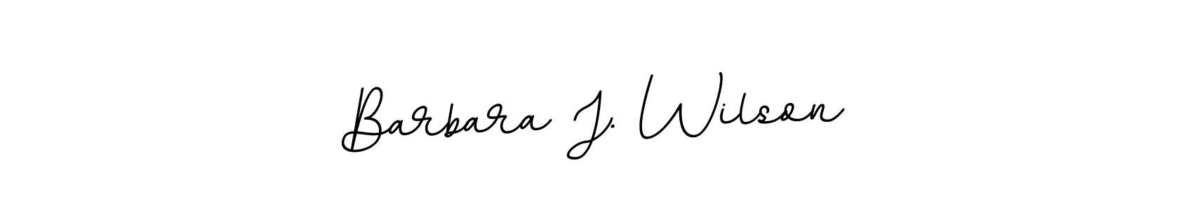 This is the best signature style for the Barbara J. Wilson name. Also you like these signature font (BallpointsItalic-DORy9). Mix name signature. Barbara J. Wilson signature style 11 images and pictures png