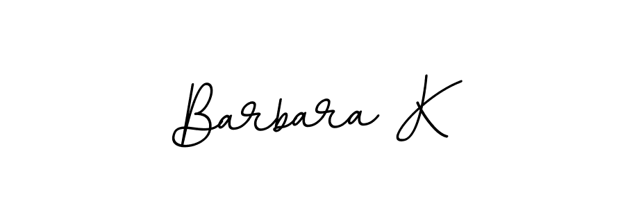 Use a signature maker to create a handwritten signature online. With this signature software, you can design (BallpointsItalic-DORy9) your own signature for name Barbara K. Barbara K signature style 11 images and pictures png