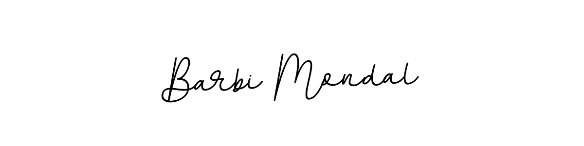 How to make Barbi Mondal name signature. Use BallpointsItalic-DORy9 style for creating short signs online. This is the latest handwritten sign. Barbi Mondal signature style 11 images and pictures png