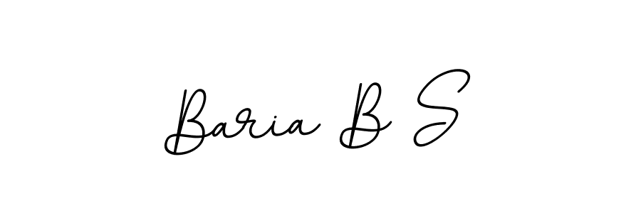 Baria B S stylish signature style. Best Handwritten Sign (BallpointsItalic-DORy9) for my name. Handwritten Signature Collection Ideas for my name Baria B S. Baria B S signature style 11 images and pictures png