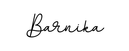How to make Barnika name signature. Use BallpointsItalic-DORy9 style for creating short signs online. This is the latest handwritten sign. Barnika signature style 11 images and pictures png