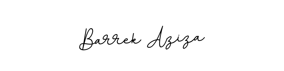 The best way (BallpointsItalic-DORy9) to make a short signature is to pick only two or three words in your name. The name Barrek Aziza include a total of six letters. For converting this name. Barrek Aziza signature style 11 images and pictures png