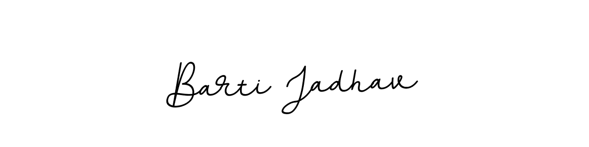 How to make Barti Jadhav name signature. Use BallpointsItalic-DORy9 style for creating short signs online. This is the latest handwritten sign. Barti Jadhav signature style 11 images and pictures png