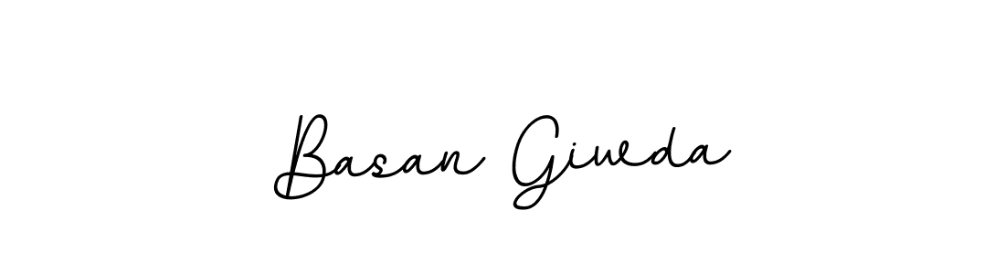 You should practise on your own different ways (BallpointsItalic-DORy9) to write your name (Basan Giwda) in signature. don't let someone else do it for you. Basan Giwda signature style 11 images and pictures png