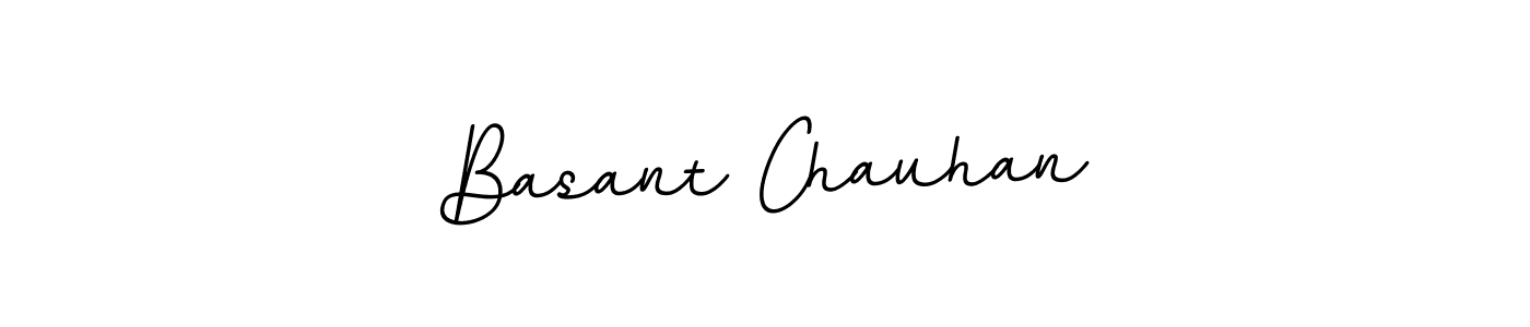 How to make Basant Chauhan name signature. Use BallpointsItalic-DORy9 style for creating short signs online. This is the latest handwritten sign. Basant Chauhan signature style 11 images and pictures png