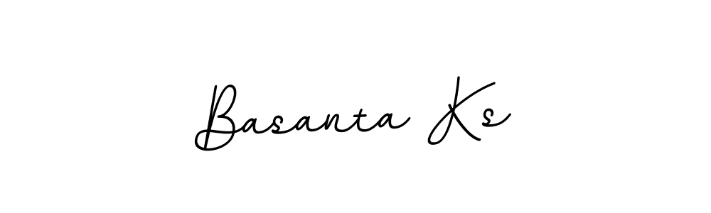 How to make Basanta Ks name signature. Use BallpointsItalic-DORy9 style for creating short signs online. This is the latest handwritten sign. Basanta Ks signature style 11 images and pictures png