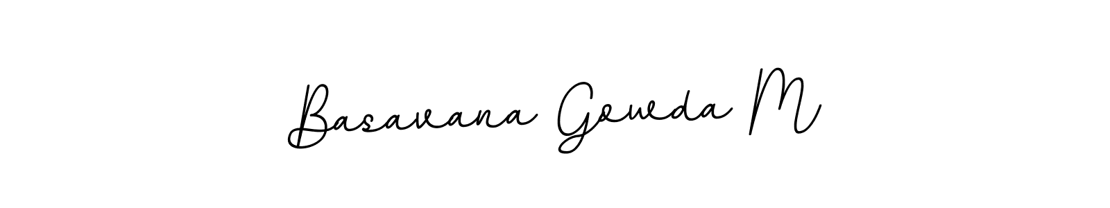 The best way (BallpointsItalic-DORy9) to make a short signature is to pick only two or three words in your name. The name Basavana Gowda M include a total of six letters. For converting this name. Basavana Gowda M signature style 11 images and pictures png