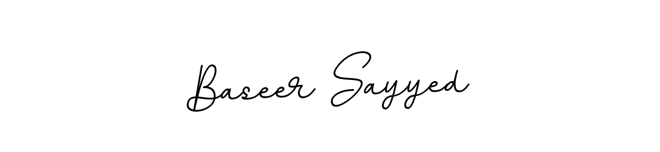 Use a signature maker to create a handwritten signature online. With this signature software, you can design (BallpointsItalic-DORy9) your own signature for name Baseer Sayyed. Baseer Sayyed signature style 11 images and pictures png