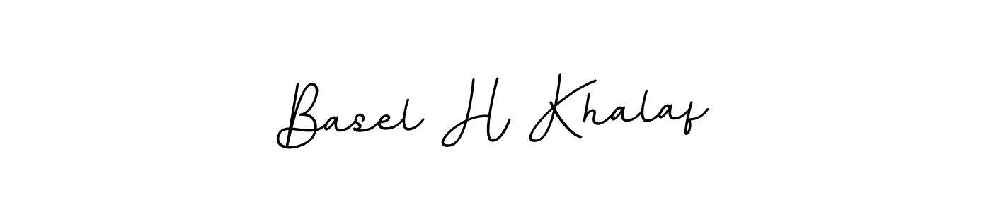 Use a signature maker to create a handwritten signature online. With this signature software, you can design (BallpointsItalic-DORy9) your own signature for name Basel H Khalaf. Basel H Khalaf signature style 11 images and pictures png