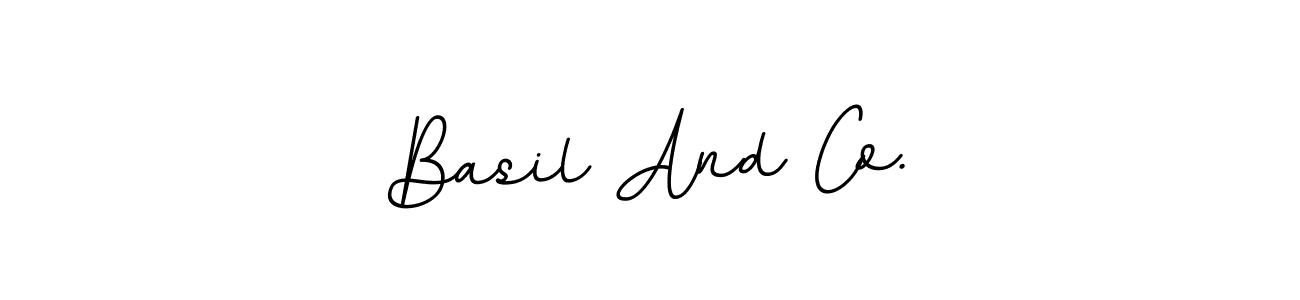 The best way (BallpointsItalic-DORy9) to make a short signature is to pick only two or three words in your name. The name Basil And Co. include a total of six letters. For converting this name. Basil And Co. signature style 11 images and pictures png