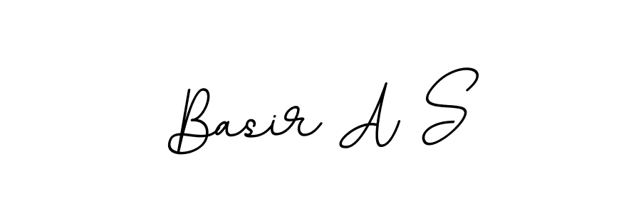This is the best signature style for the Basir A S name. Also you like these signature font (BallpointsItalic-DORy9). Mix name signature. Basir A S signature style 11 images and pictures png