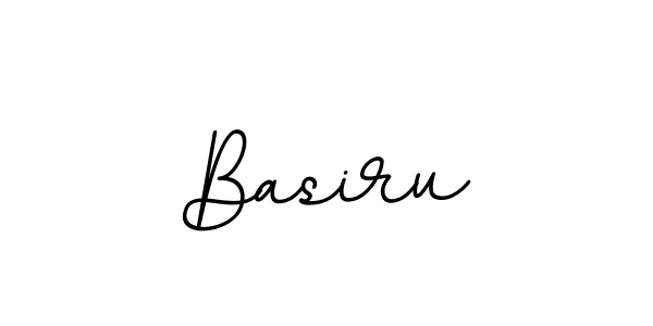 Use a signature maker to create a handwritten signature online. With this signature software, you can design (BallpointsItalic-DORy9) your own signature for name Basiru. Basiru signature style 11 images and pictures png