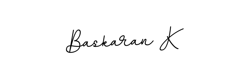 Use a signature maker to create a handwritten signature online. With this signature software, you can design (BallpointsItalic-DORy9) your own signature for name Baskaran K. Baskaran K signature style 11 images and pictures png