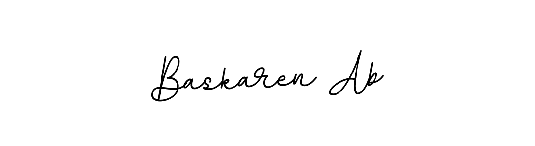 Use a signature maker to create a handwritten signature online. With this signature software, you can design (BallpointsItalic-DORy9) your own signature for name Baskaren Ab. Baskaren Ab signature style 11 images and pictures png
