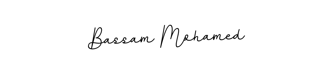 Create a beautiful signature design for name Bassam Mohamed. With this signature (BallpointsItalic-DORy9) fonts, you can make a handwritten signature for free. Bassam Mohamed signature style 11 images and pictures png