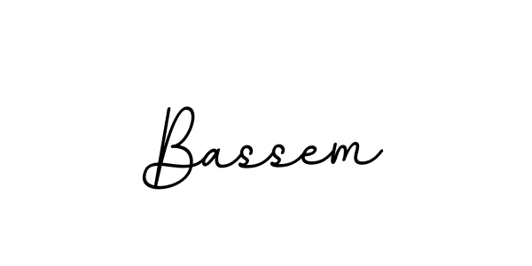 Use a signature maker to create a handwritten signature online. With this signature software, you can design (BallpointsItalic-DORy9) your own signature for name Bassem. Bassem signature style 11 images and pictures png