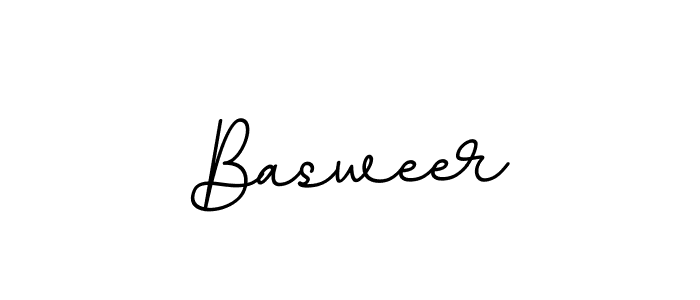 Use a signature maker to create a handwritten signature online. With this signature software, you can design (BallpointsItalic-DORy9) your own signature for name Basweer. Basweer signature style 11 images and pictures png