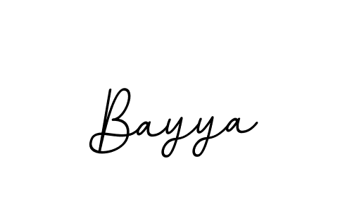 Design your own signature with our free online signature maker. With this signature software, you can create a handwritten (BallpointsItalic-DORy9) signature for name Bayya. Bayya signature style 11 images and pictures png