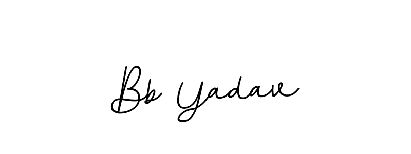 How to make Bb Yadav name signature. Use BallpointsItalic-DORy9 style for creating short signs online. This is the latest handwritten sign. Bb Yadav signature style 11 images and pictures png