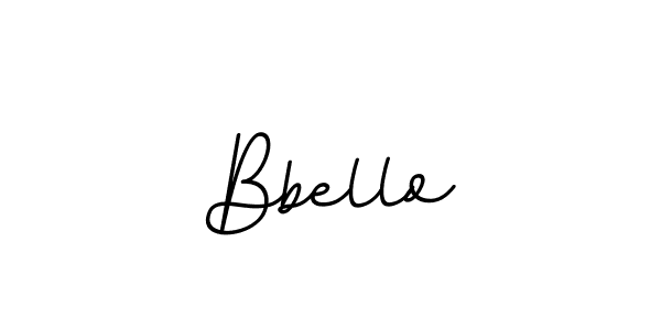 How to make Bbello name signature. Use BallpointsItalic-DORy9 style for creating short signs online. This is the latest handwritten sign. Bbello signature style 11 images and pictures png