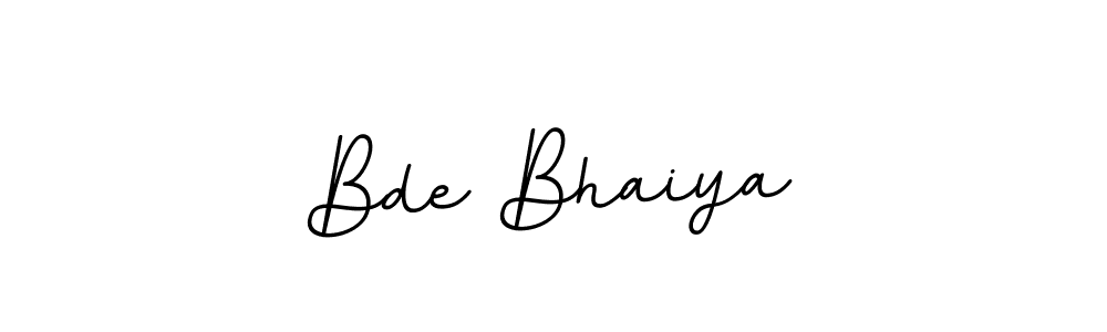 It looks lik you need a new signature style for name Bde Bhaiya. Design unique handwritten (BallpointsItalic-DORy9) signature with our free signature maker in just a few clicks. Bde Bhaiya signature style 11 images and pictures png