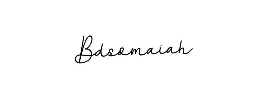 Design your own signature with our free online signature maker. With this signature software, you can create a handwritten (BallpointsItalic-DORy9) signature for name Bdsomaiah. Bdsomaiah signature style 11 images and pictures png