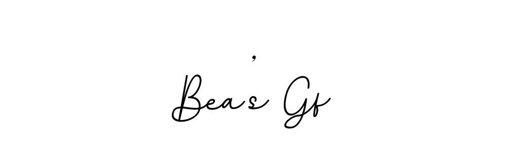 You should practise on your own different ways (BallpointsItalic-DORy9) to write your name (Bea’s Gf) in signature. don't let someone else do it for you. Bea’s Gf signature style 11 images and pictures png