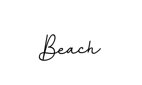 Design your own signature with our free online signature maker. With this signature software, you can create a handwritten (BallpointsItalic-DORy9) signature for name Beach. Beach signature style 11 images and pictures png