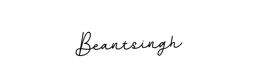 Make a beautiful signature design for name Beantsingh. With this signature (BallpointsItalic-DORy9) style, you can create a handwritten signature for free. Beantsingh signature style 11 images and pictures png