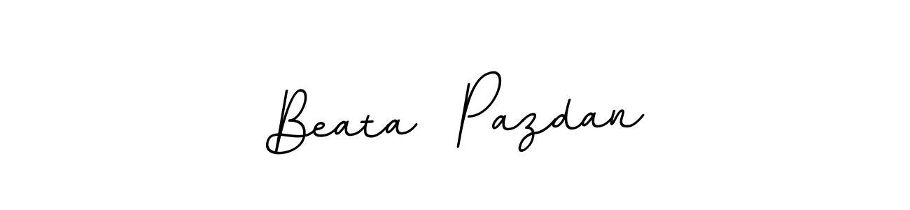 Make a beautiful signature design for name Beata  Pazdan. With this signature (BallpointsItalic-DORy9) style, you can create a handwritten signature for free. Beata  Pazdan signature style 11 images and pictures png