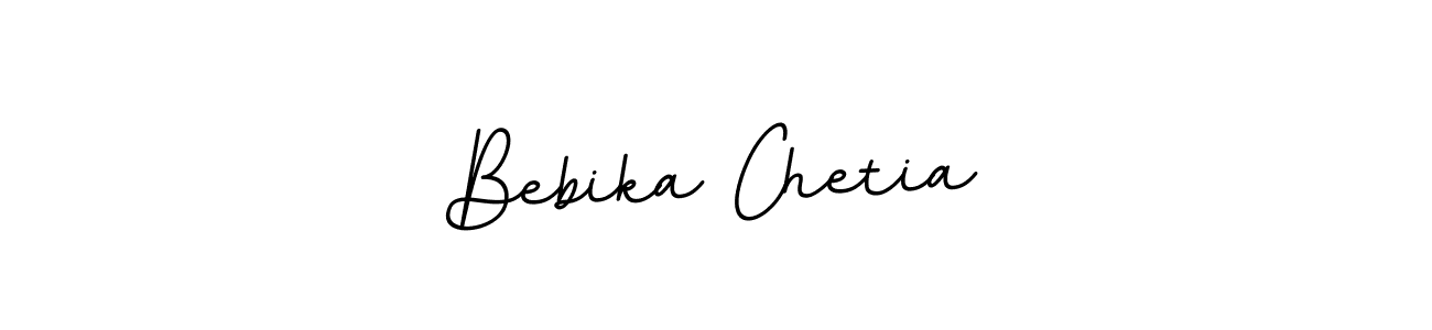 How to make Bebika Chetia name signature. Use BallpointsItalic-DORy9 style for creating short signs online. This is the latest handwritten sign. Bebika Chetia signature style 11 images and pictures png