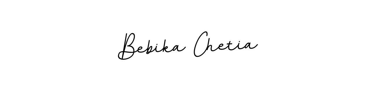 How to make Bebika Chetia name signature. Use BallpointsItalic-DORy9 style for creating short signs online. This is the latest handwritten sign. Bebika Chetia signature style 11 images and pictures png