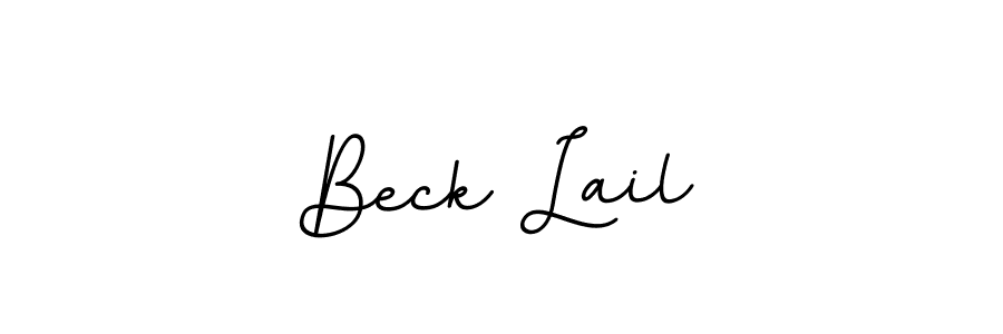 BallpointsItalic-DORy9 is a professional signature style that is perfect for those who want to add a touch of class to their signature. It is also a great choice for those who want to make their signature more unique. Get Beck Lail name to fancy signature for free. Beck Lail signature style 11 images and pictures png