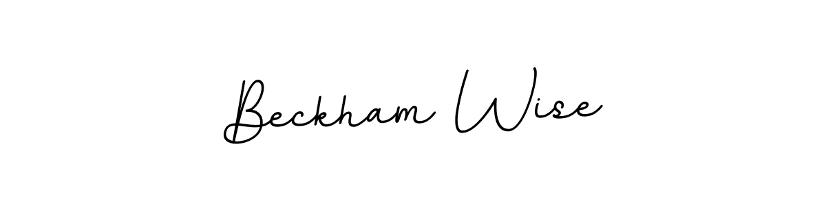 The best way (BallpointsItalic-DORy9) to make a short signature is to pick only two or three words in your name. The name Beckham Wise include a total of six letters. For converting this name. Beckham Wise signature style 11 images and pictures png