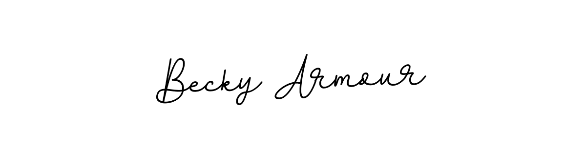 Make a beautiful signature design for name Becky Armour. With this signature (BallpointsItalic-DORy9) style, you can create a handwritten signature for free. Becky Armour signature style 11 images and pictures png