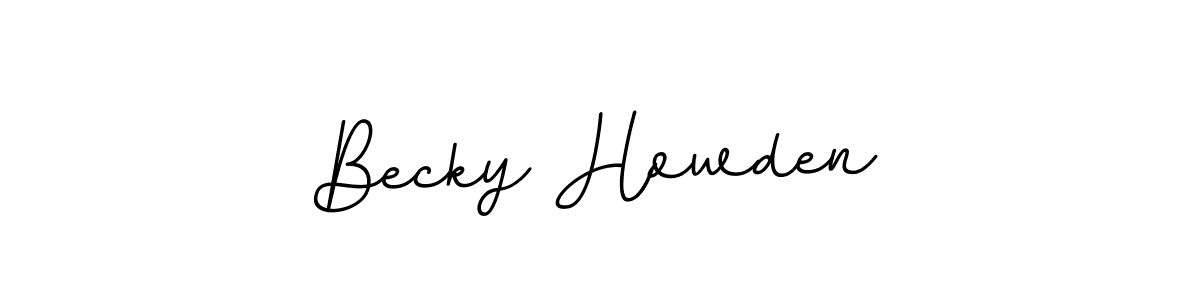 Use a signature maker to create a handwritten signature online. With this signature software, you can design (BallpointsItalic-DORy9) your own signature for name Becky Howden. Becky Howden signature style 11 images and pictures png