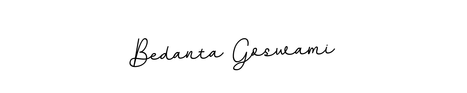 Make a beautiful signature design for name Bedanta Goswami. With this signature (BallpointsItalic-DORy9) style, you can create a handwritten signature for free. Bedanta Goswami signature style 11 images and pictures png