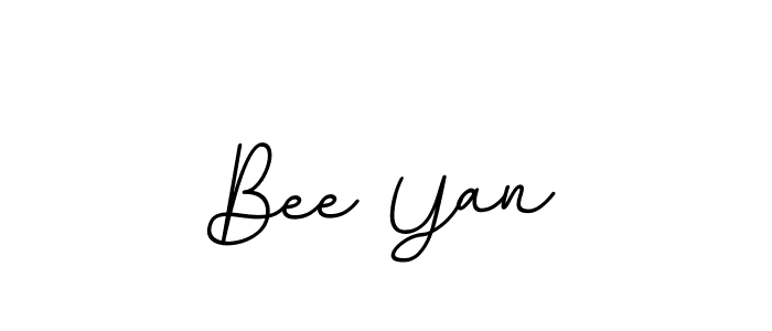 How to make Bee Yan name signature. Use BallpointsItalic-DORy9 style for creating short signs online. This is the latest handwritten sign. Bee Yan signature style 11 images and pictures png